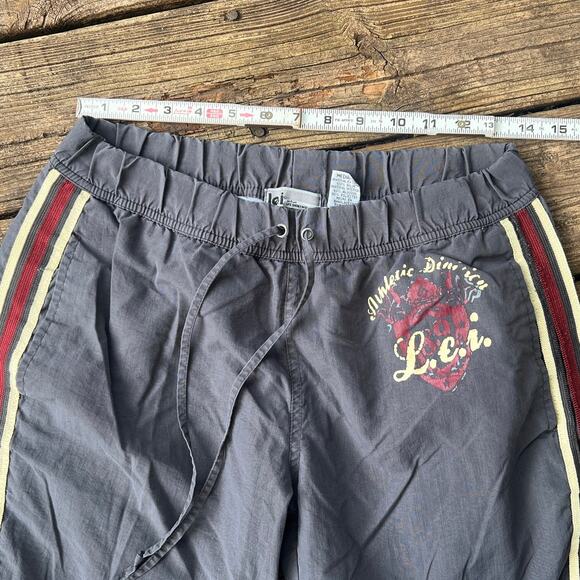 Y2K L.e.i. Gray Striped Sweatpants Joggers Size Medium - Picture 3 of 9